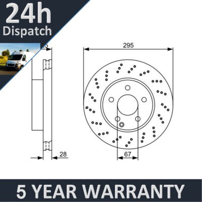 Fits Mercedes C-Class 2007-2014 SLS 2010-2014 PV Front Rear Brake Disc