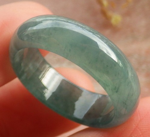 Video Certified Green Natural A Jadeite Jade Circle Ring NO. 11 戒指 115564 VS - Picture 5 of 12