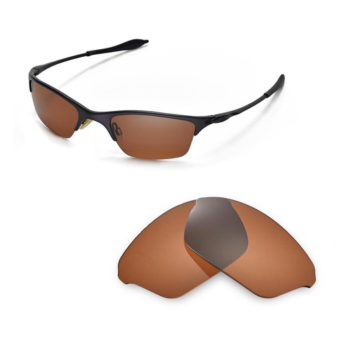 Walleva Brown Polarized Replacement Lenses For Oakley Half Wire XL Sunglasses - 第 3/6 張圖片