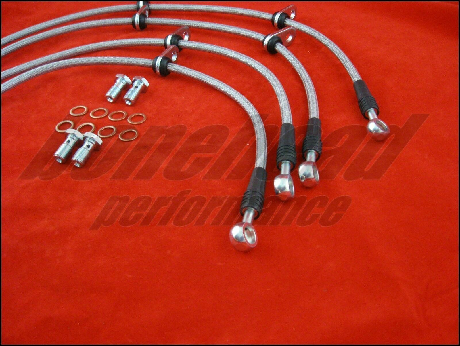 Techna-Fit Stainless Steel Braided Brake Lines 1991-1996 Acura NSX
