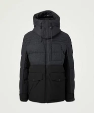 Moose Knuckles 'Flemington' Wool Down Blend Parka Size Large L in Grey/Black
