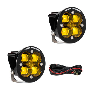 Baja Designs Squadron-R SAE Certified Amber LED Fog Light Pods Pair - Universal