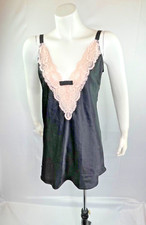 Victoria  s Secret Silky Satin Lace Details Chemise Babydoll Nighties SleepWear S