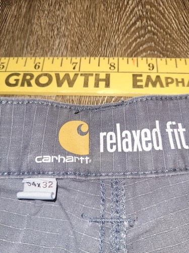 Pantalones Carhart Adulto 34x32 Gris Fuerza Calce Relajado Pantalón de Trabajo BN-200-M Ripstop Para Hombres - Imagen 8 de 12