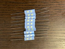 10 New Royal Blue Axial LED Wired 8V Lamps Vu Meter Light Bulbs (Qty Avail)