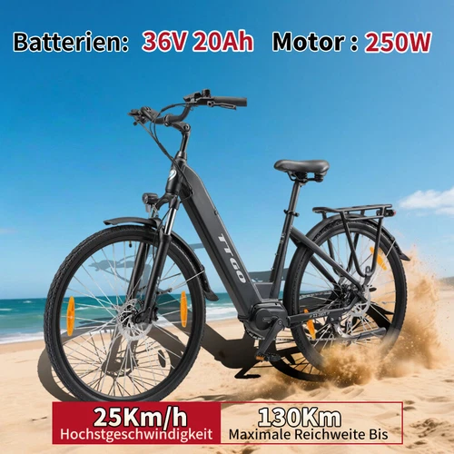 NEU TTGO 28 Zoll Mittelmotor 36V 20AH Elektrofahrrad City E-bike Pedelec 130km