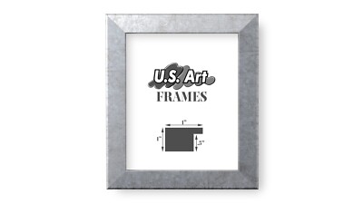US Art 1'' Flat Antique Silver MDF Wall Decor Picture Poster Frame, CS1