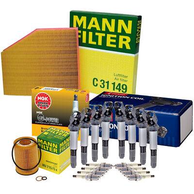 Mann Filters Denso 8 Coils NGK 8 G-Power Spark Plugs Tune Up Kit For E60 E63 E64