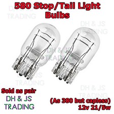 2 x 580 Rear Brake Tail Light Bulbs Car Van Bulb For Toyota Auris 2006 - 2012