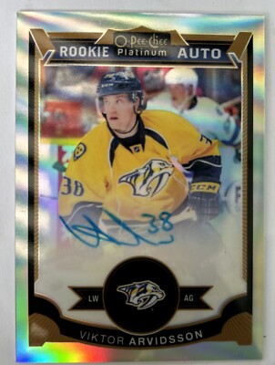 2015-16 OPC O-Pee-Chee Platinum Viktor Arvidsson Rookie Auto Autograph Rainbow