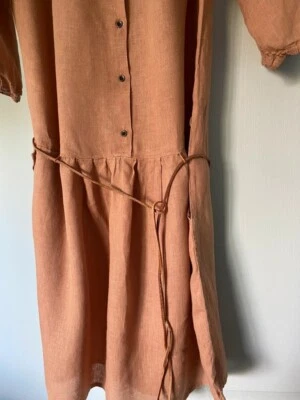 HARTFORD : robe lin camel T4 42 - Photo 1/3