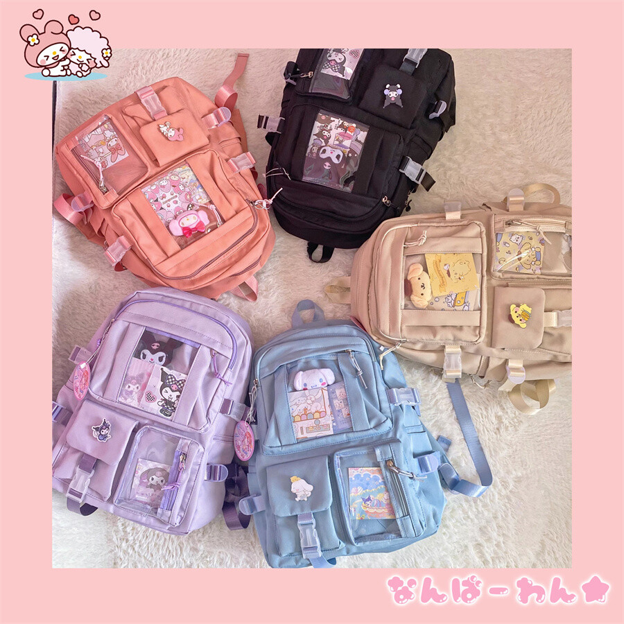 Sac à Dos Kiwi Melody Cinnamoroll Kuromi – Cartable École – Cadeau Enfant Fille