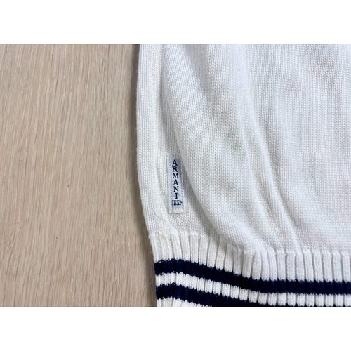 Armani Teen Knit Vest, Preppy Sleeveless Sweater, V-Neck Pullover 12A, EU 152cm - Picture 4 of 8