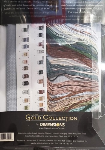 DIMENSIONS Gold Collection Eagle's Majesty Counted Cross Stitch Kit Waterfall - Picture 3 of 3