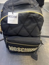 Moschino Milano Quilted Black Backpack. NWT