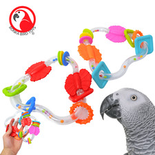 Bonka Bird Toys 2543 PK2 Puzzle Play Large Foot Talon Parrot Cage Toy Amazon Pet