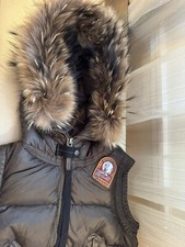 Parajumpers Down Hooded Vest With Upgraded Raccoon Fur, Women’s Size S, Brown