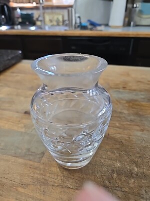 Miller Rogaska Lead Crystal 5in Garland Cut Vase