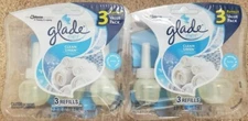 6 GLADE PLUGINS SCENTED OIL REFILLS AIR FRESHENER CLEAN LINEN 6 Total New Refill