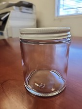 Uline 6 Oz Straight Sided Glass Jar w/ Metal Cap 20 Count