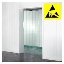 Anti-Static (Green Tint) PVC Strip Curtain Kit 2m (W) x 2.5m (D) 200mm x 2mm