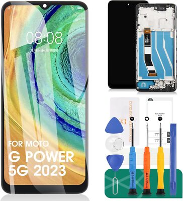 For Motorola Moto G Power 5G 2023 XT2311-3 LCD Display Touch Display Glass Frame
