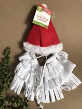 Santa Hat & Beard Pet Costume ~ Size XS/S ~ Christmas Holiday Dog Cat ~NEW