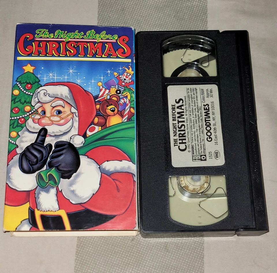 🎅 The Night Before Christmas" VHS MOVIE VCR TAPE RARE VTG SANTA CLAUS HOLIDAY🎄 Foto 2 de 3