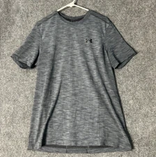 Under Armour T-Shirt Men's L Gray UA Threadborne HeatGear Fitted S/S Pullover