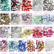 1440pcs SS3-SS20 Crystal Flat back no hot fix Glass Rhinestone Nail Art