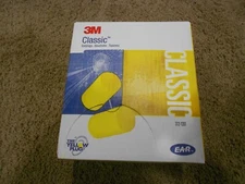 3M 312-1201 E-A-R Classic Disposable Yellow Foam Ear Plugs Box of 200 Pairs