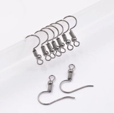 100 Pcs Rhodium Earring Hooks for DIY Jewelry Making Earrings Findings Kit USA