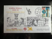 ITALIA 1991 FDC BUSTA FINALE DI COPPA ITALIA SAMPDORIA-ROMA annullo GENOVA