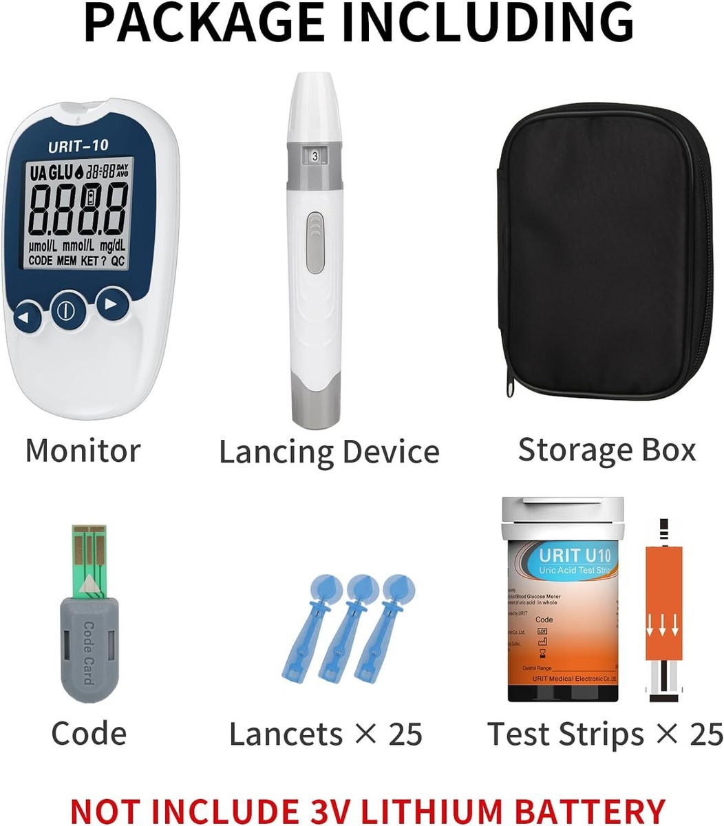 Uti Test Strips New UASure II Uric Acid Meter Test Kit Meter Tool & 25 ...