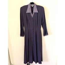 Vintage Carol Anderson 100 Rayon Long Sleeved Women's Dress Size 8