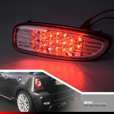 Euro Clear Lens LED Rear Fog Lamp for 06-15 Mini Cooper S JCW R56