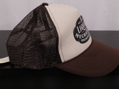 LIQUID MECHANICS BREWING Colorado CO Malla de Cerveza Artesanal Snapback Camionero Sombrero Marrón - Imagen 5 de 7