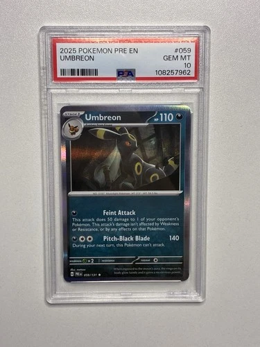 Pokemon TCG Umbreon 059/131 Sv: Prismatic Evolutions Holo Rare - PSA 10 Gem Mint