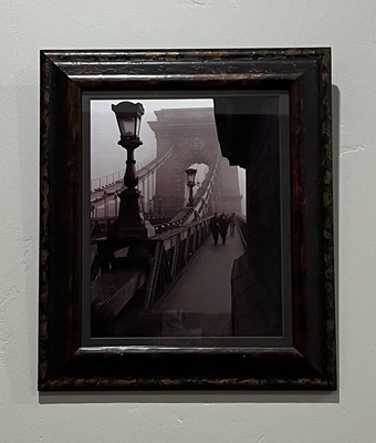 Budapest Photo Vintage Custom Framed Black White Hungary Chain Bridge City