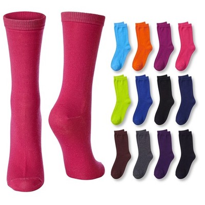Tipi Toe Womens 12 Pairs Unique Colorful Patterned Crew Dress Socks