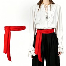 HHJJRZ Satin Pirate Sash Dress Belt Pirate Long Silk Waist Sash For Men Women