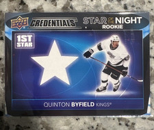 2021-22 Upper Deck Credentials Star Rookie Quinton Byfield Kings #1SR-7
