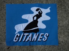 Vintage XL große Stickerei Zigaretten Zigeuner Kombination Formel1 Ligier Matra