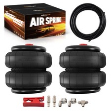 2x Heavy Duty Universal Air Spring Bags Single Port Air Fitting Line