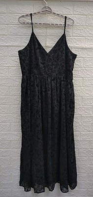 NEW Disturbia Faustina Cami Flocked Chiffon Maxi Cami Dress Women's Size 14  | eBay