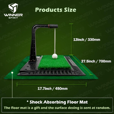 WINNER SPIRIT Real Swing 300 Golf & Hitting Trainer, True Black