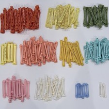 Vintage Perm Rods Lot 168 Assorted Sizes Colors Swing Arm Clips 2 Styles