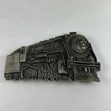 Vintage 1979 Indiana Metal Craft Train Engine Pewter Belt Buckle V93