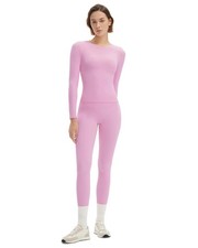 2 Piece Workout Sets Tummy Control High Waisted Leggings Long Sleeve Workout ...