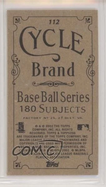 2002 Topps 206 Mini Cycle Back Jason Giambi #112 - Image 2 of 2
